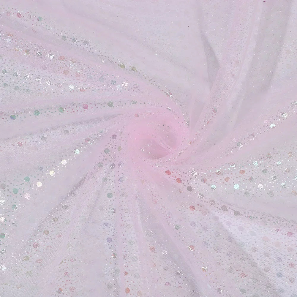 New Stamping Mesh Fabric Internet Celebrity Photo Background Mesh Decoration Dream Children Clothing Fabric Breathable And Soft