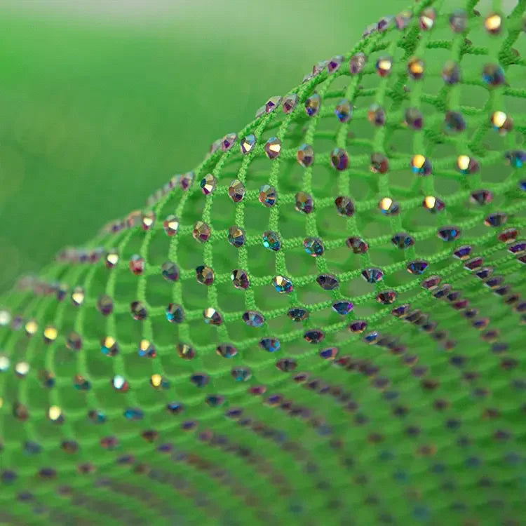 قماش شبكي مطاطي فاخر متباين الألوان للنساء فستان سهرة مخصص عالي الجودة مزين بأحجار الراين