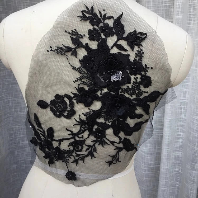 18 لون حلوى سلسلة 3D مسمار خرز بريق فستان الزفاف اللباس ملابس الأطفال DIY الدانتيل زهرة ملصقات الاكسسوارات