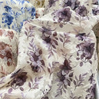 High-End Floral Semi-Sheer Jacquard Chiffon - Dress Shirt Sun Protection Fabric