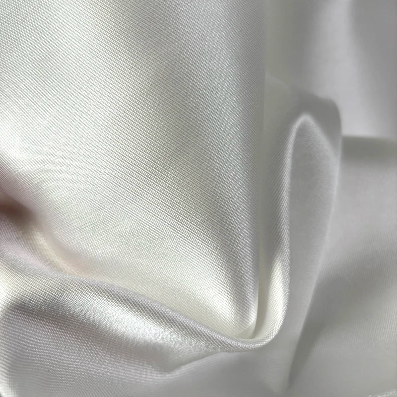 Premium Hard Mikado satin fabric White upgrade stiff bridal gown and men's suit designer DIY satin fabric