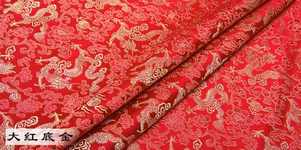 Lujosa tela de brocado jacquard con diseño de dragón, con motivos regio, material de primera calidad, para vestidos, chalecos y abrigos, confección artesanal, diseño tradicional, textil.