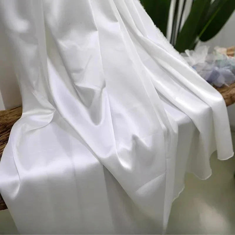 قماش حرير ساتان مرن - مادة ناعمة لامعة 145 سم