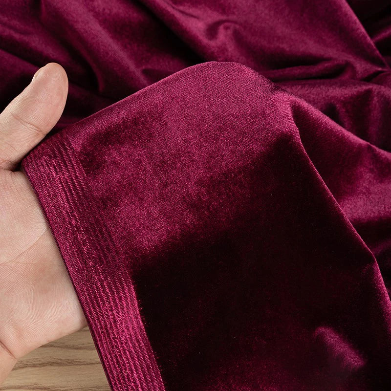 Premium Stretch Gold Velvet Fabric - Soft Plush Material for Evening Gowns