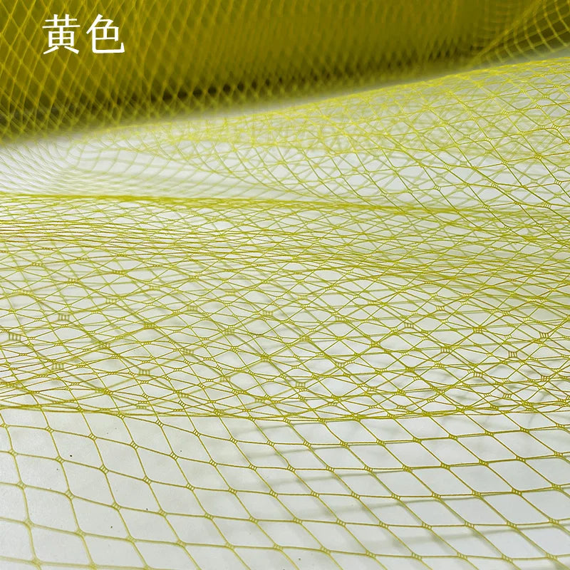 صنع يدوي من نسيج شبكي صلب على شكل ماسة، عصابة رأس مجوفة ذات عيون كبيرة، قبعة علوية، خيوط، تصميم ملابس مصنوع يدويًا