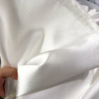 Premium Hard Mikado satin fabric White upgrade stiff bridal gown and men's suit designer DIY satin fabric