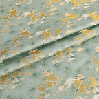 قماش جاكار بروكار بخيوط ذهبية فلكية - نمط سماوي