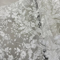Petal Leaf Embroidered Lace - Sheer Lightweight for Bridal Gown & Party Dress