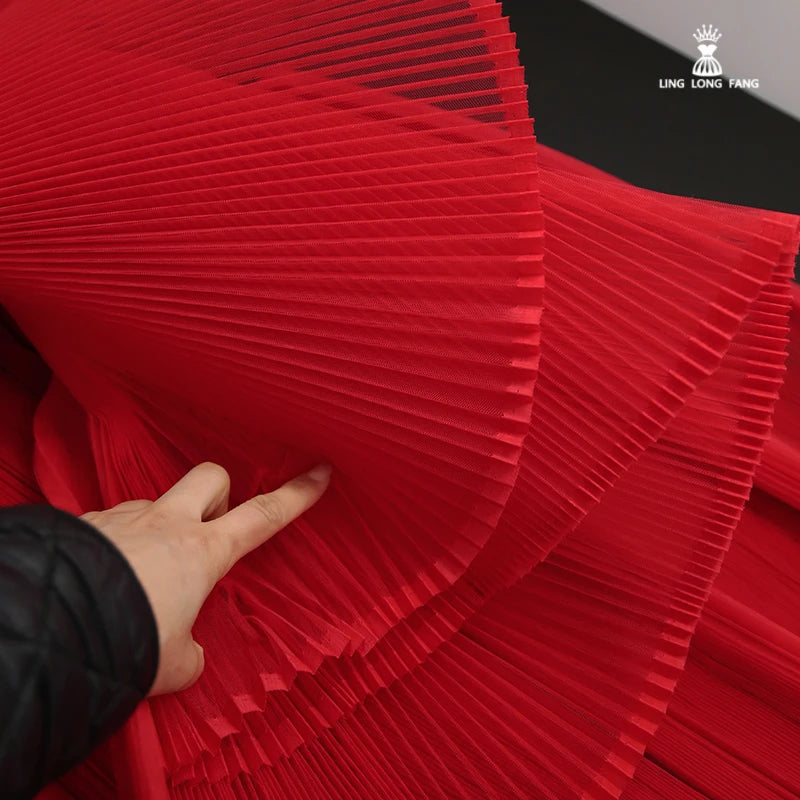 Hard mesh, large organ, hundred pleats, small pleats, fabric design, wedding decoration, space decoration, stage designer