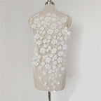 New Heavy Industry Wedding Dress Dress Window Door Curtain Mesh Embroidery Nail Bead Lace Fabric Flower Tablecloth Background