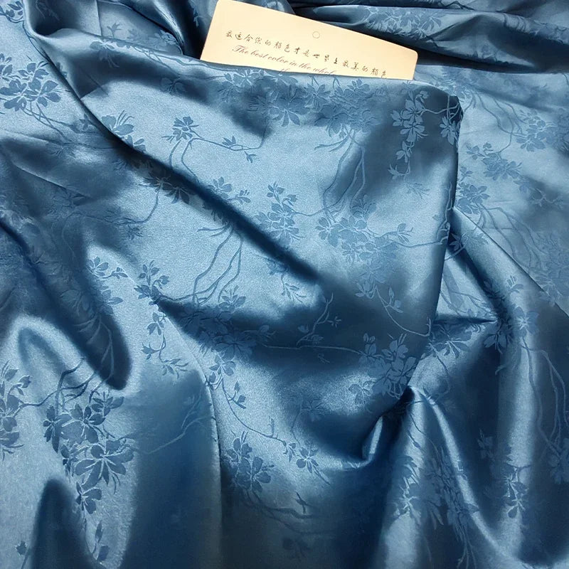 قماش ساتان أسيتات مقلد ناعم من الجاكار - خامة فاخرة، 145 سم