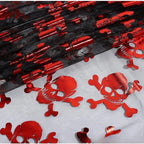 Halloween Gold Foil Mesh - Skeleton Pumpkin Witch Bat Stage Fabric