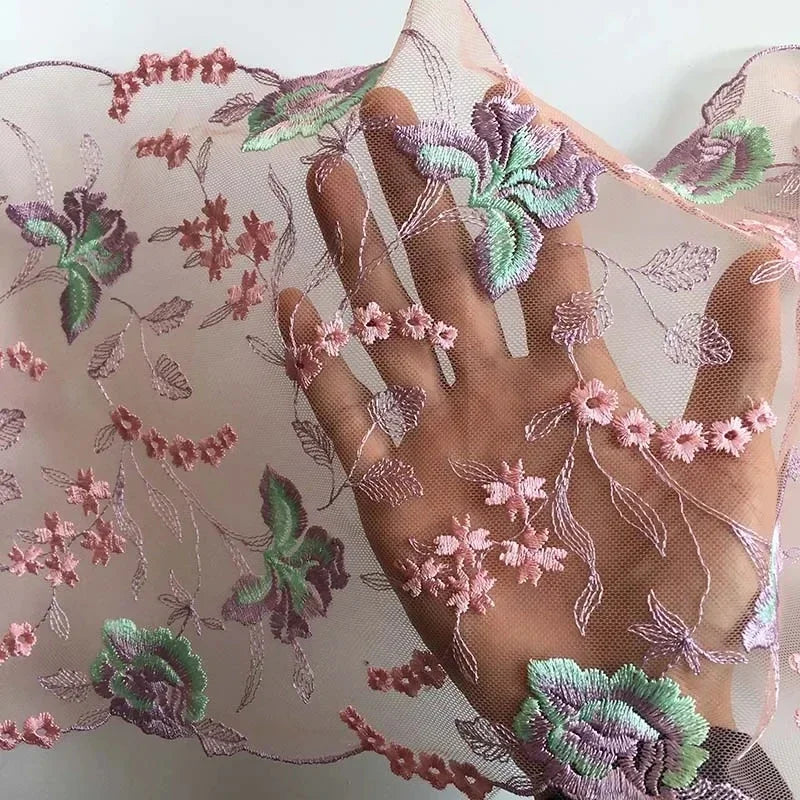 Double-sided embroidered lace DIYclothing skirt decoration home textiles curtains underwear lace accessories decorative  fabrics