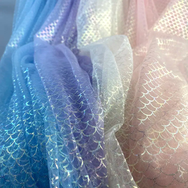 Fish Scale Iridescent Net - Wedding Dress Puff Skirt & Stage Costume