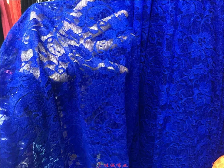 قماش دانتيل مطاطي برتقالي فلوري شفاف شبكي مع تطريز وردي للفساتين وملابس الأداء قماش شبكي شفاف زهري