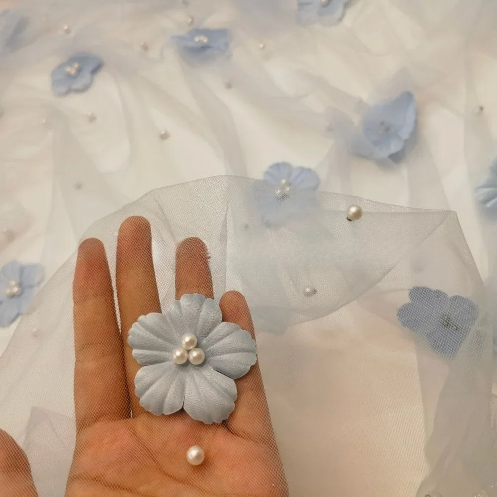 Handmade 3D Flower Bead Mesh - Wedding Stage & Women's Accessories