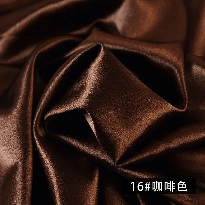 قماش ساتان كريستالي سميك لامع - مادة ستارة فستان بلون واحد