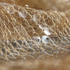 Champagne gold non-stretch sequin fabric for costumes and eveningwear