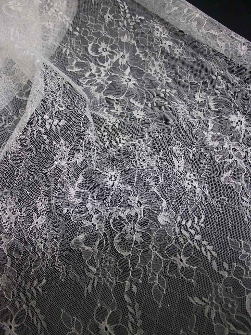 Base de encaje suave, tela blanca transparente ligera, drapeado transparente ligero, costura, vestido de novia, ropa interior, accesorios de decoración