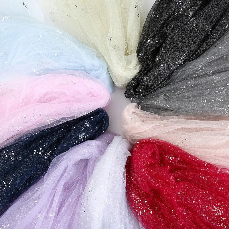 Galaxy mesh fabric dreamy fluffy skirt yarn decorative yarn shooting internet famous background yarn stage clothing yarn fabric
