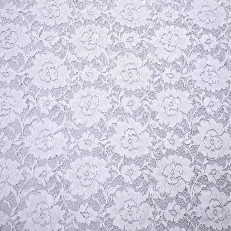 Tela de encaje hueco elástica de poliéster y amoníaco para mujer, primavera, verano, otoño e invierno, 2025