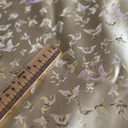 Purple Butterfly Colorful Woven Brocade Fabric Sewn Vest Qipao DIY Doll Clothing Designer Fabric