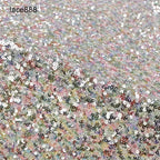 Shiny Encryption 5mm Sequin Elastic Mesh Bead Fabric Sewn Wedding Dress Evening Gown Stage Costume Fabric White Purple Black