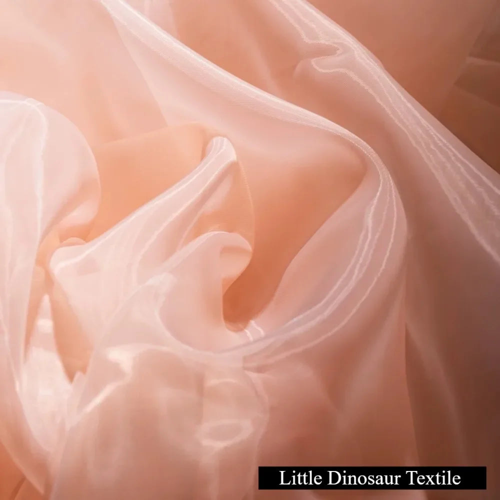 High-density Yarn Organza Fabric 5050 Matte Brocade Polyester Glass Yarn Dress Wedding Dress Women's Fabric Home Handmade