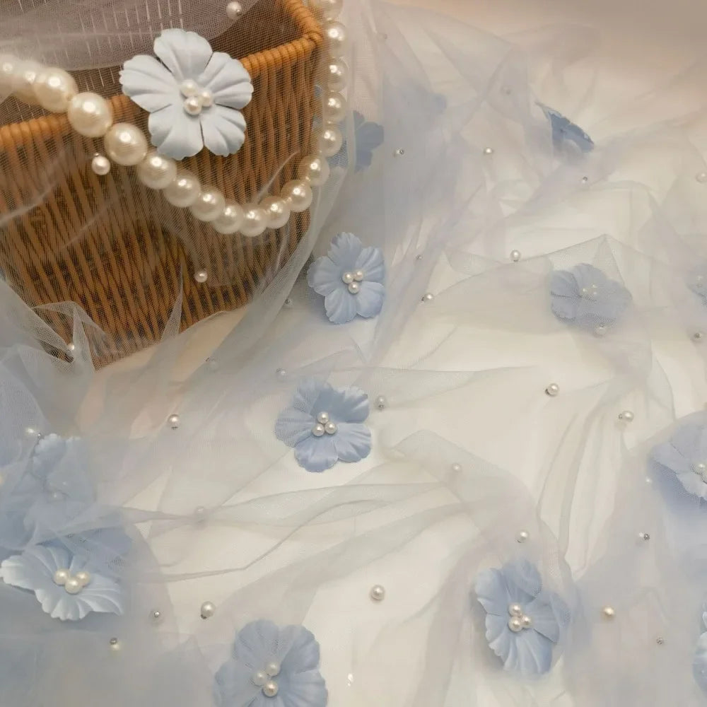 Handmade 3D Flower Bead Mesh - Wedding Stage & Women's Accessories