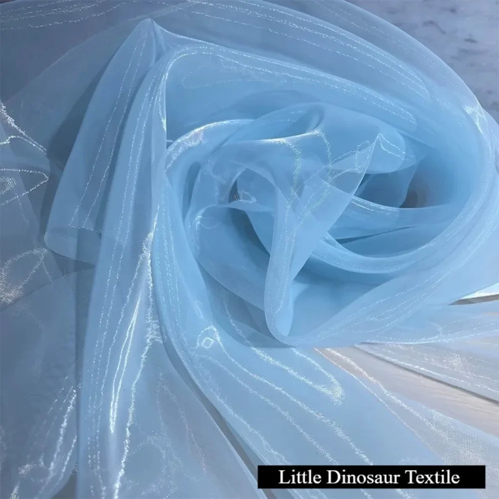 High-density Yarn Organza Fabric 5050 Matte Brocade Polyester Glass Yarn Dress Wedding Dress Women's Fabric Home Handmade