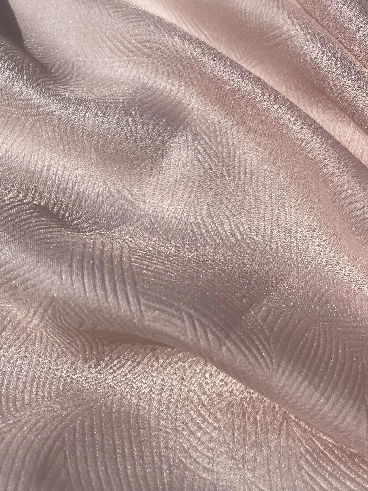 Dark Pearl Leaf Jacquard Vintage Lolita Silk Fabric For Dress And Home Decoration