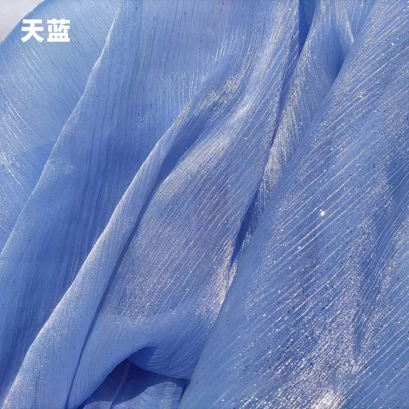 قماش التول اللامع - شبكة شفافة لامعة لفساتين الحفلات وديكورات المناسبات