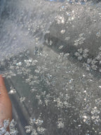 Lentejuelas de cristal de copo de nieve, malla fina transparente brillante, tela para vestidos de bricolaje, tela para vestidos de novia, tela