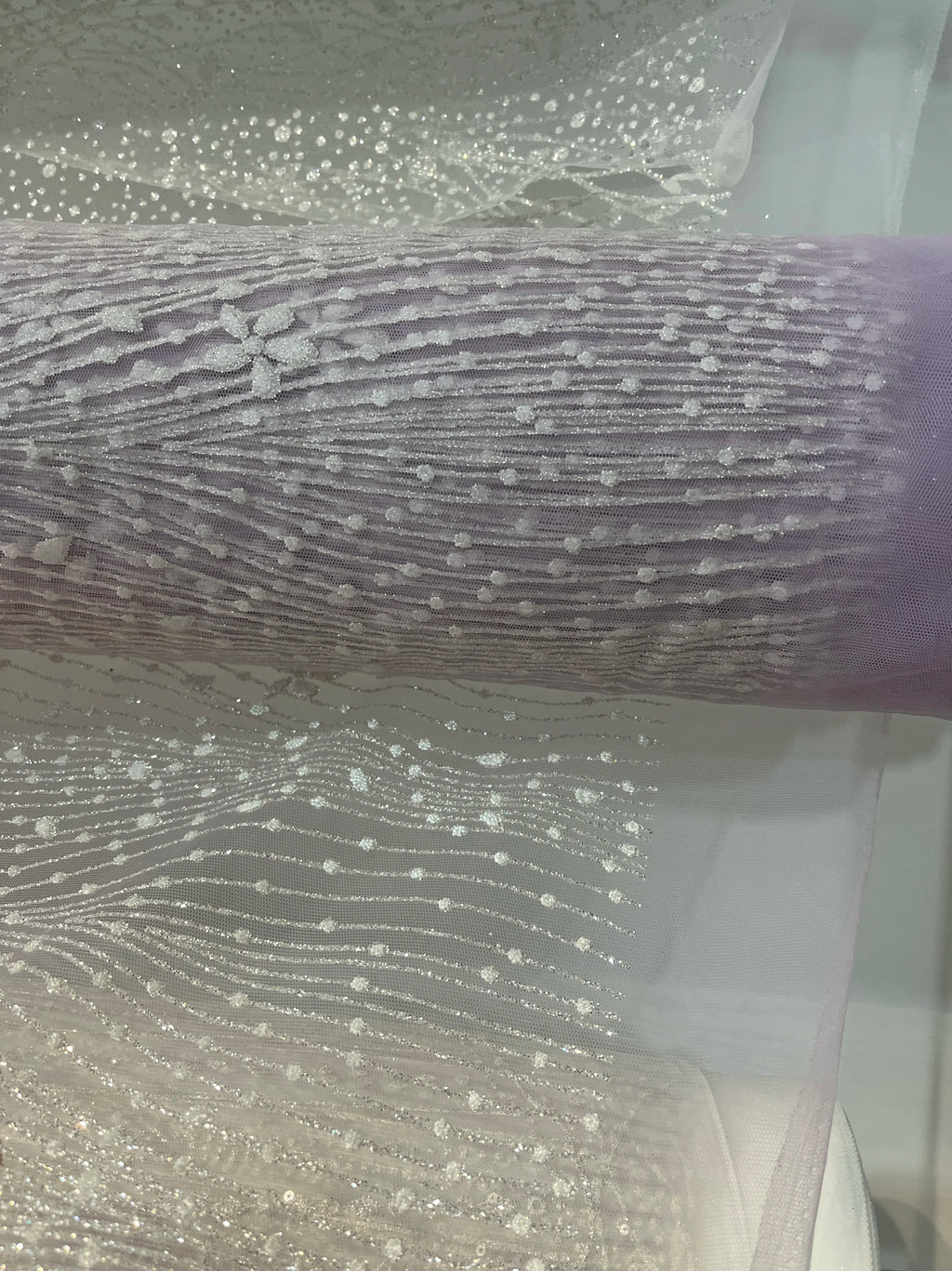 Lentejuelas de Super Hada, Ramas de Flores, Tela de Malla, Vestido de Novia, Tela de Encaje de Moda, Accesorios de Bricolaje Hechos a Mano