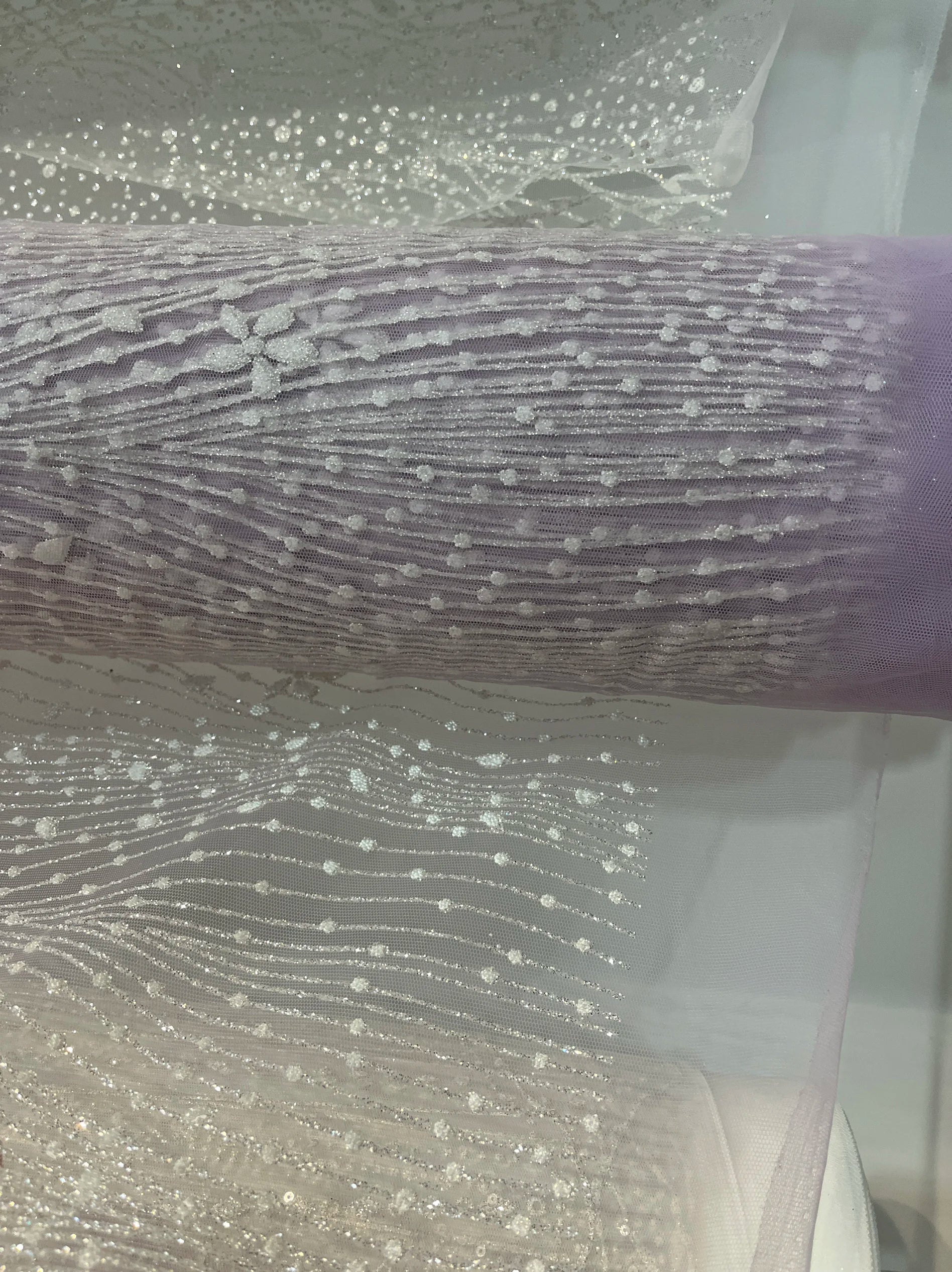 Lentejuelas de Super Hada, Ramas de Flores, Tela de Malla, Vestido de Novia, Tela de Encaje de Moda, Accesorios de Bricolaje Hechos a Mano