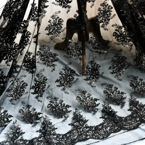 Beaded Eyelash Lace - Wedding Veil & Fashion Curtain Fabric - fabric photo 1