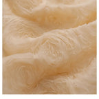 Tela de encaje de malla con apliques de rosas, impresionante bordado dimensional para confección de vestidos de novia, tela artesanal de moda de diseñador.