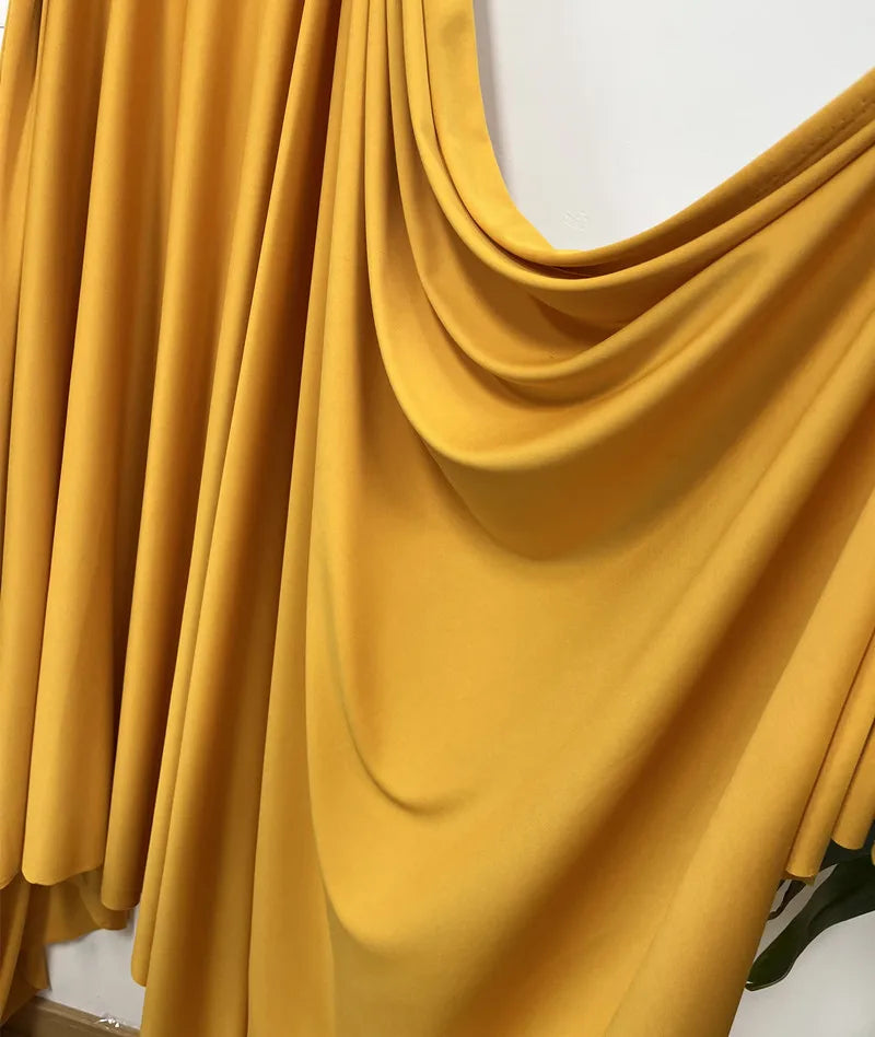 Orange Yellow Gold Coffee Milk Silk Stretch Fabric Roll Width 150cm for Wedding Home Decor Backdrop Drape Goblet Garment