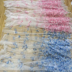 Luxury Butterfly Beaded Mesh Lace Fabric Sparkling Rhinestone Tulle Material For Bridal Gown Performance Outfit Creative DIY