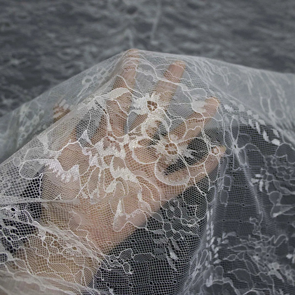 Base de encaje suave, tela blanca transparente ligera, drapeado transparente ligero, costura, vestido de novia, ropa interior, accesorios de decoración