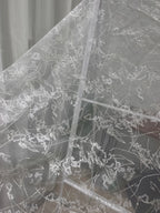 New White Relief Embroidered Fabric Fashion Wedding Dress Dress Dress Children's Clothing Design Lace Fabric