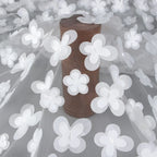 Double-Layer Laser Cut Butterfly Tulle Lace - Embroidered for Dancewear & Stage