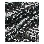 Rectangular fish scale sequin fabric, black hanging fabric, mesh fabric, computer embroidery fabric