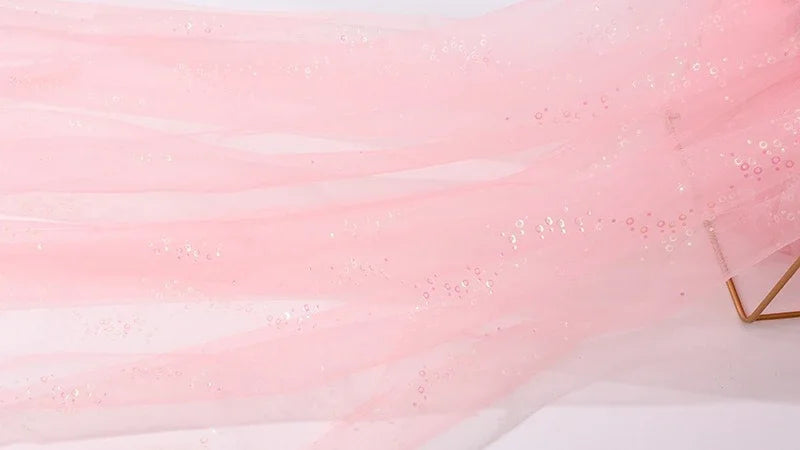 Mesh Knit Multi-color Mesh Yarn Designer Uses Children Princess Dresses Cute Dresses Headwear For DIY Wedding Formal Wear Fabric