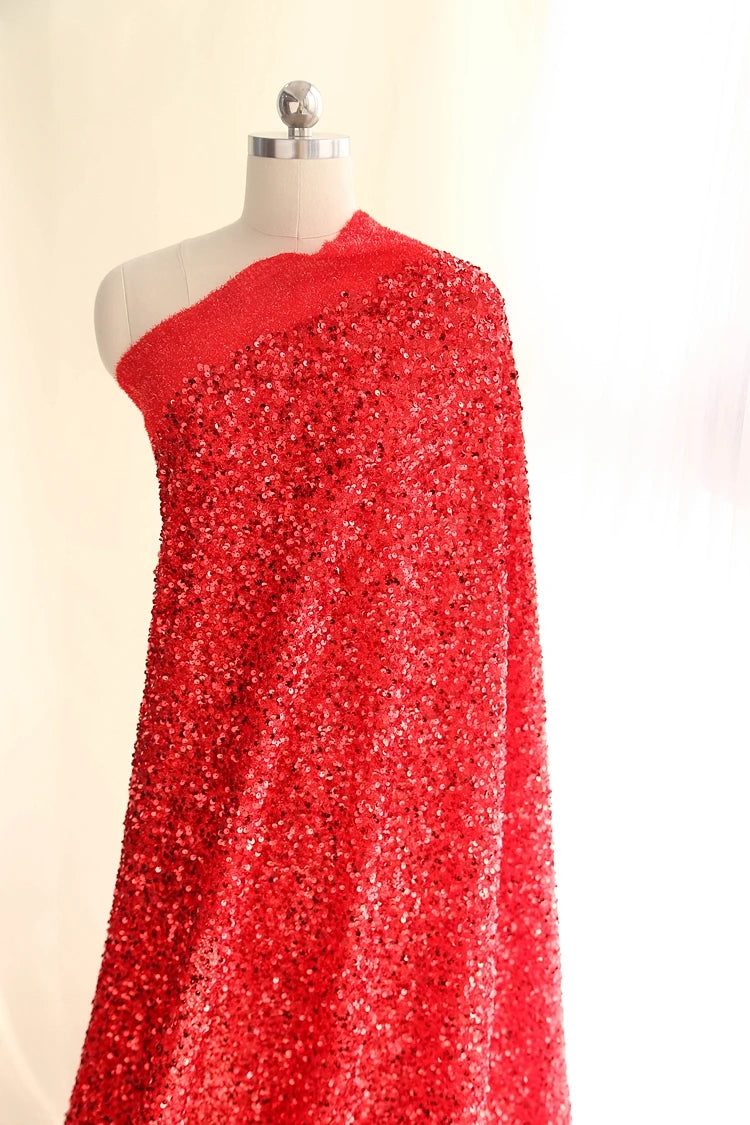 Colorful sequins, embroidered lace fabric, clothing accessories, dresses, children's clothing design, DIY handmade materials