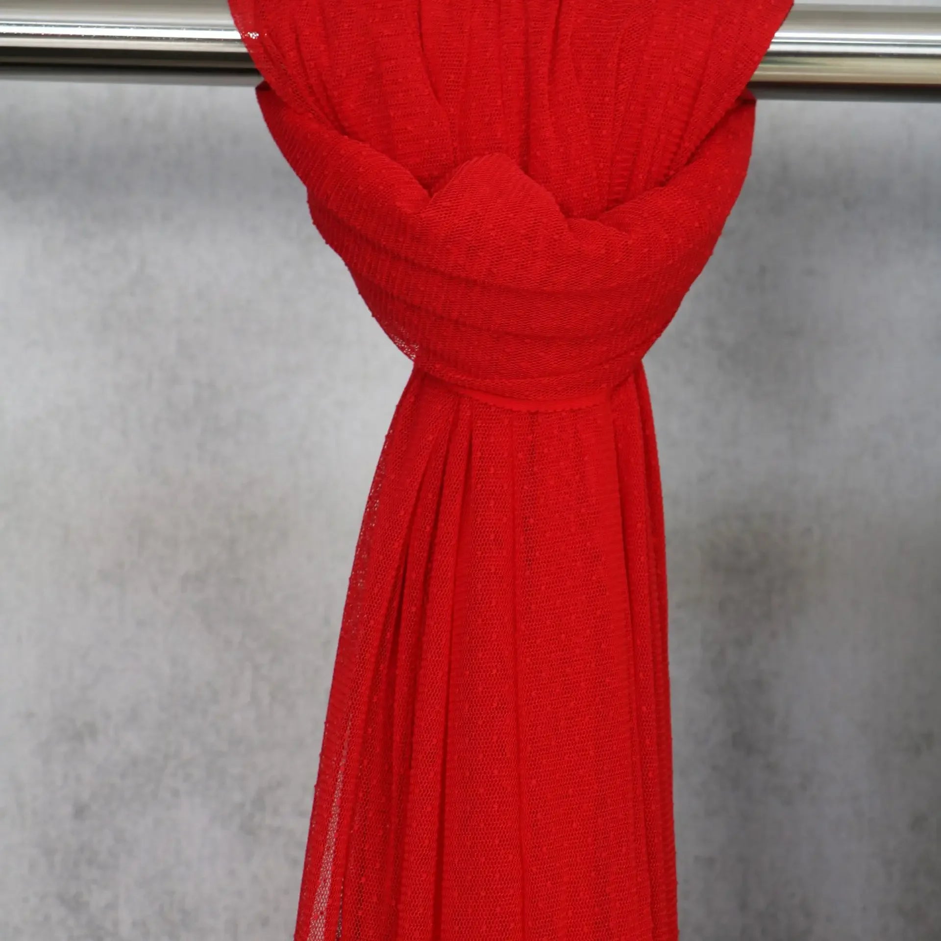 Polka Dot Mesh Organza Fabric - Refined Sheer Material