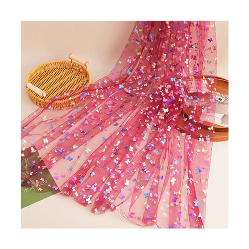Butterfly Foil Mesh - Children's Princess Dress & Stage Decoration - fabric photo 2