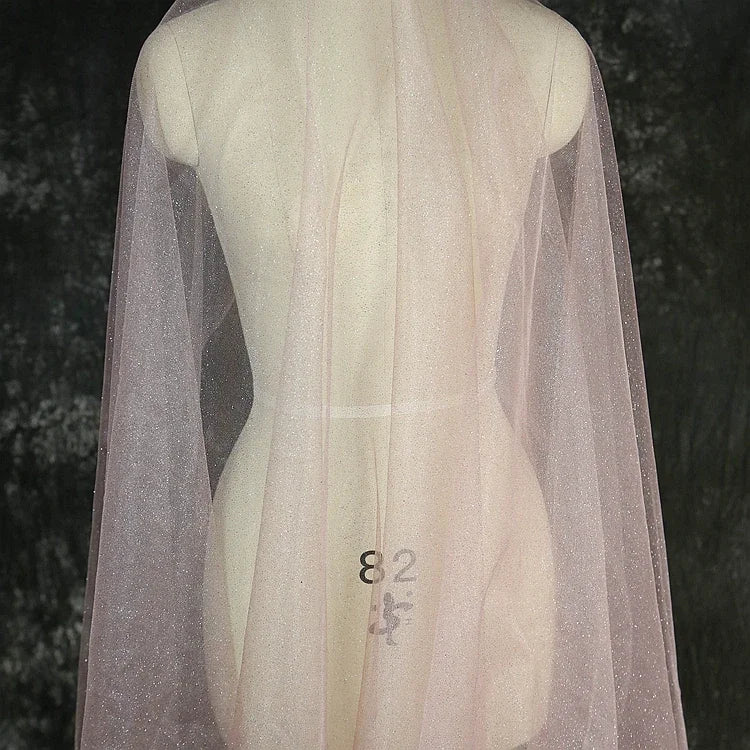 Shiny Silver Gold Spray Headscarf Fine Powder Mesh Fabric for Wedding Dress Photography Background Yarn