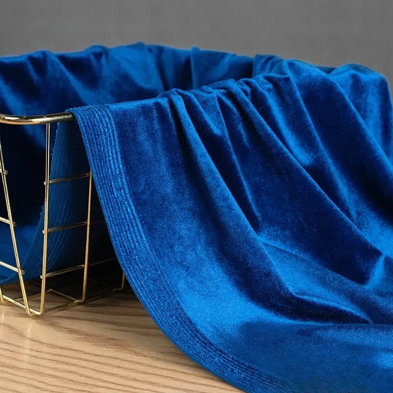 Solid Velvet Fabric - Glossy Four-Sided Elastic Material 160cm