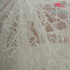 Tela de malla suave con borlas blancas para coser vestidos de novia, vestidos de noche, media falda, decoración, telas DIY para coser